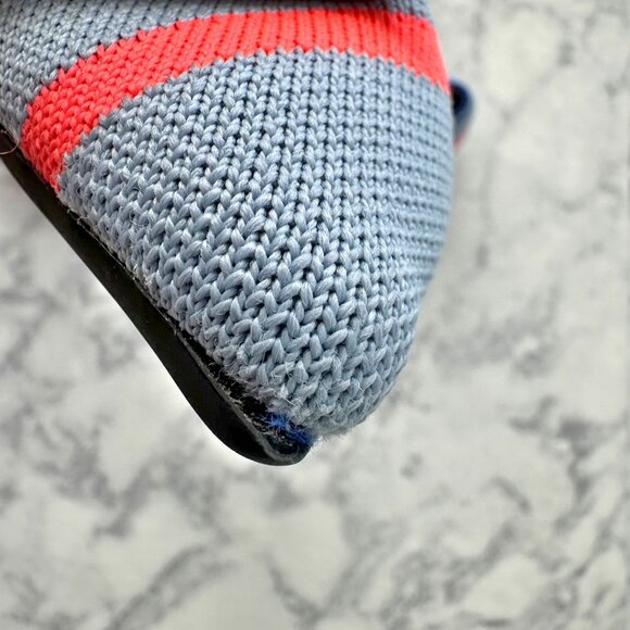 Rothy's The Point Soft Blue Orange Line Ballet Flats - Picture 11 of 12